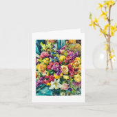 Marlas Blumen .... Karte (Gelbe Blume)