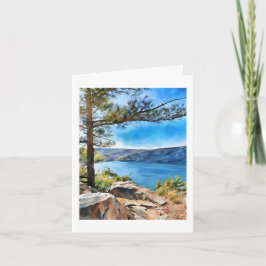 Marla's Devil's Lake Computer Watercolor Painting Karte