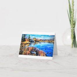 Marla's Water Color Pond card Karte