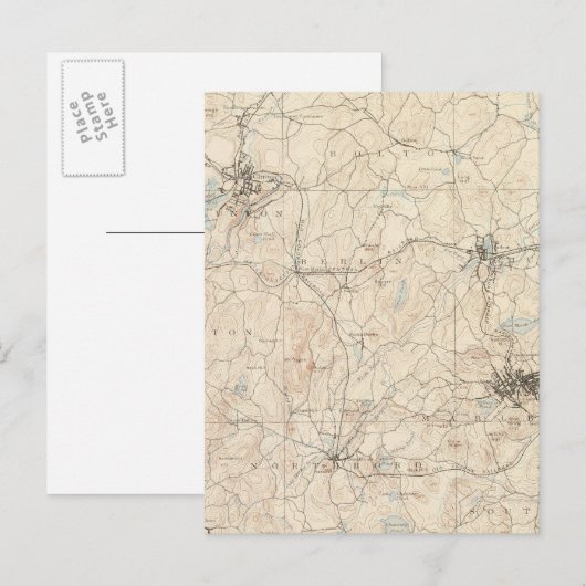 Marlboro, Massachusetts Postkarte (Vorne/Hinten)