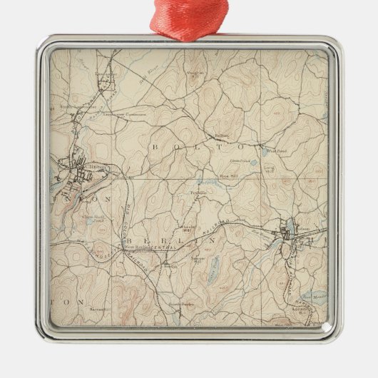 Marlboro, Massachusetts Silbernes Ornament (Vorne)