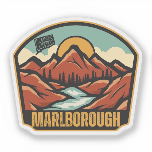 Marlborough, Connecticut Aufkleber (Vorderseite)