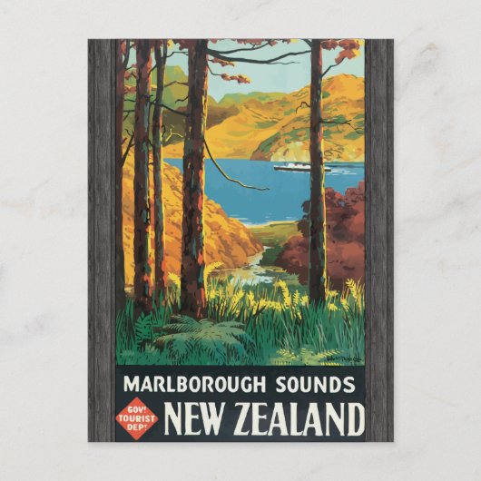 Marlborough Sounds Govt Tourist Dept New Zealand, Postkarte (Vorderseite)