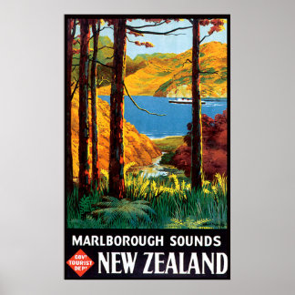 Marlborough Sounds Neuseeland Poster
