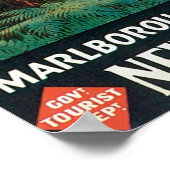 Marlborough Sounds, New Zealand Travel Poster (Ecke)