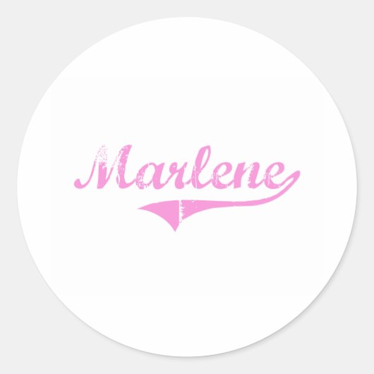 Marlene Classic Style Name Runder Aufkleber (Vorderseite)
