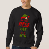 MARLENE Elf Good Christmas Matching Pajama Party Sweatshirt (Vorderseite)