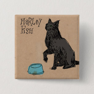 Marley Fisch-Abendessen-Zeit Button