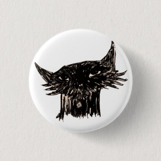 Marley Fisch-Cartoon-Kopf Button (Vorderseite)