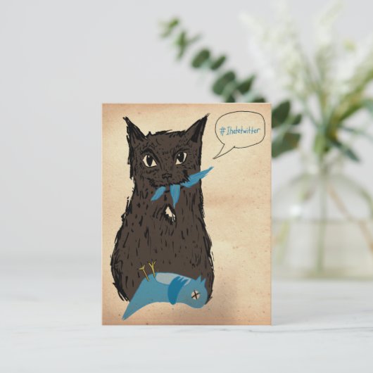 Marley Fish Hates Twitter Postkarte (Stehend Vorderseite)