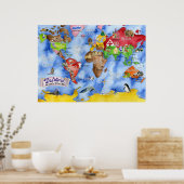 Marley Gasos "DIESE WELT..." Kinderkarte Poster (Küche)