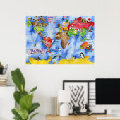 Marley Gasos "DIESE WELT..." Kinderkarte Poster (Heimbüro)