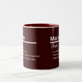 Marley Girl Name Definition Personalized Zweifarbige Tasse (Mittel)