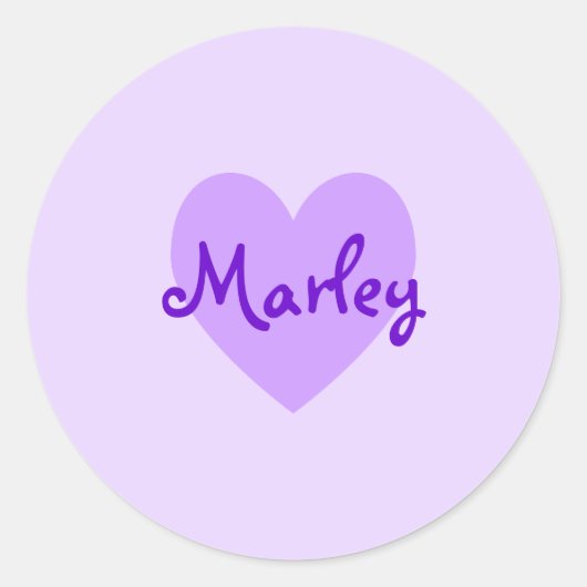 Marley in Lila Runder Aufkleber (Vorderseite)