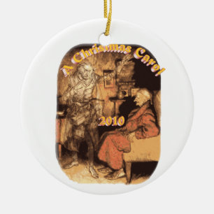 Marley und Scrooge 2010 runde Verzierung Keramik Ornament