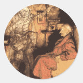 Marley und Scrooge Runder Aufkleber (Vorderseite)