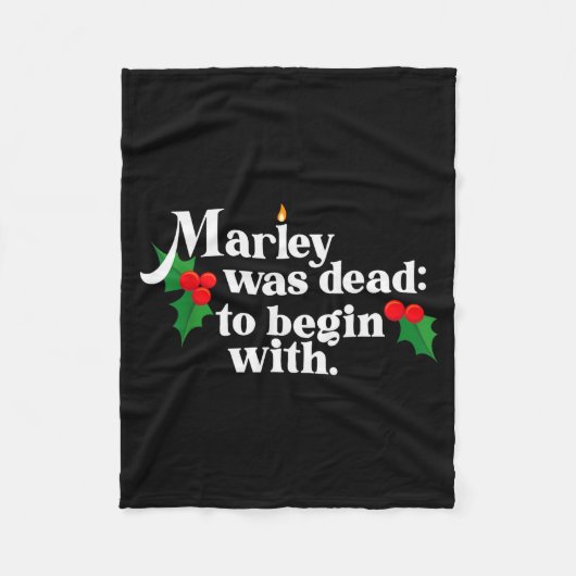 Marley Was Dead_ To Begin With Charles Ens Christm Fleecedecke (Vorderseite)