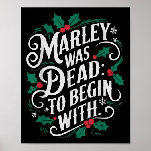 Marley Was Dead_ To Begin With Funny Novelty Chris Poster (Vorne)