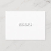 MarleyBean Business Cards Visitenkarte (Rückseite)