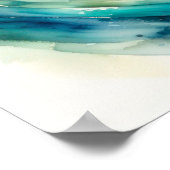 Marlin-Aquarellmalerei Poster (Ecke)