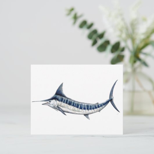 Marlin azul-redbubble postkarte (Stehend Vorderseite)