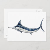 Marlin azul-redbubble postkarte (Vorne/Hinten)