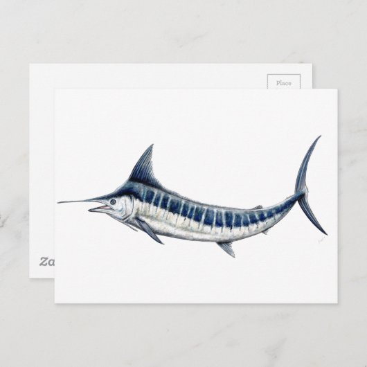 Marlin azul-redbubble postkarte (Vorne/Hinten)