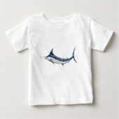 Marlin Blau Baby T-shirt (Vorderseite)