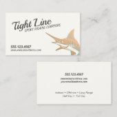 Marlin Business Card Sport Fishing Charters Visitenkarte (Vorne/Hinten)