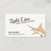 Marlin Business Card Sport Fishing Charters Visitenkarte (Vorderseite)