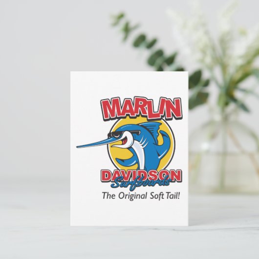 Marlin Davidson Postkarte (Stehend Vorderseite)