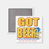 Marlin Davidsons Brewery - Got Beer Magnet (Vorderseite/Rückseite)