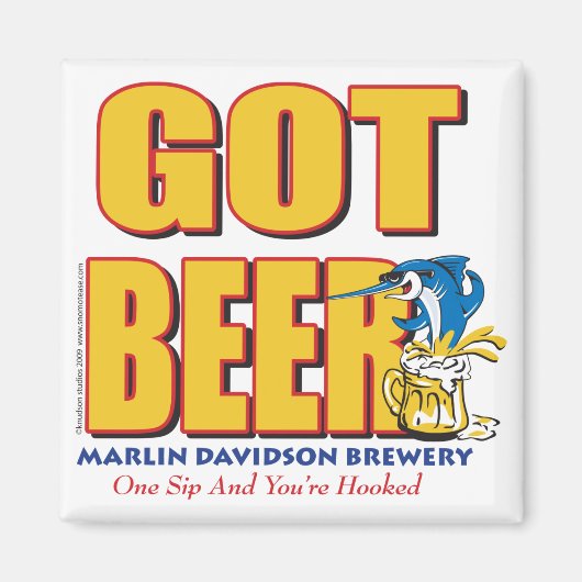 Marlin Davidsons Brewery - Got Beer Magnet (Vorne)