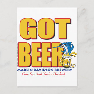 Marlin Davidsons Brewery - Got Beer Postkarte