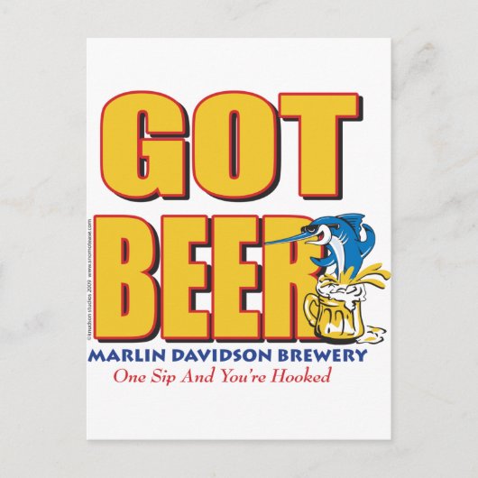 Marlin Davidsons Brewery - Got Beer Postkarte (Vorderseite)