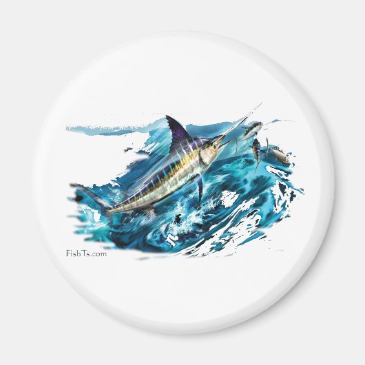 Marlin, der mit Thunfisch springt Magnet (Vorne)