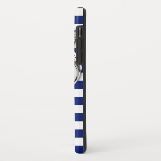 Marlin Fish Chrome auf nautischen Streifen Case-Mate iPhone Hülle (Hinten/Links)