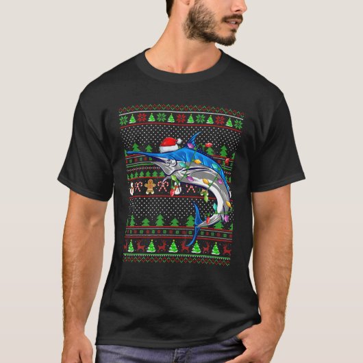 Marlin Fish Lover Familie Matching Ugly Marlin Chr T-Shirt (Vorderseite)