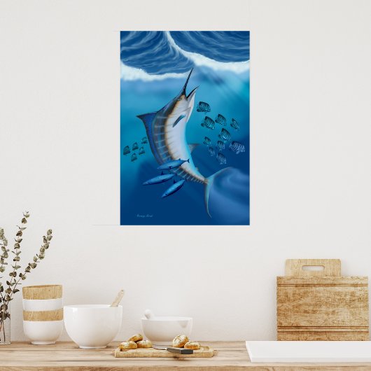 Marlin Fish Print Poster (Küche)
