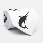 Marlin fish Silhouette - Farbe wählen Krawatte (Gerollt)