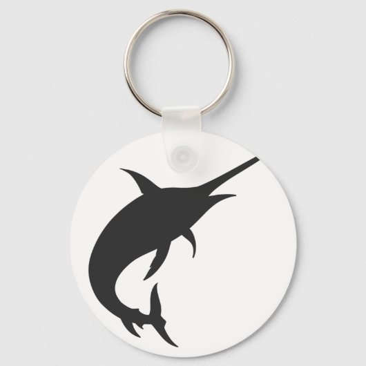 Marlin fish Silhouette - Farbe wählen Schlüsselanhänger (Vorderseite)