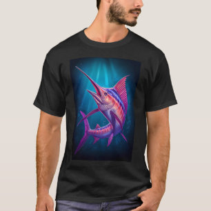 Marlin in tiefblauem Wasser T-Shirt