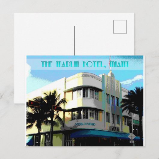 Marlin, Miami Beach Postkarte (Vorne/Hinten)