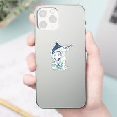Marlin - Ocean Leaper - Flat art Aufkleber (Telefon)