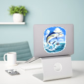 Marlin Ocean Sport Fishing Aufkleber (Laptop auf Schreibtisch)