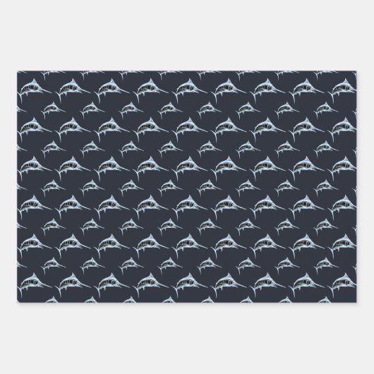 Marlin Pattern Geschenkpapier Set (Vorderseite 2)