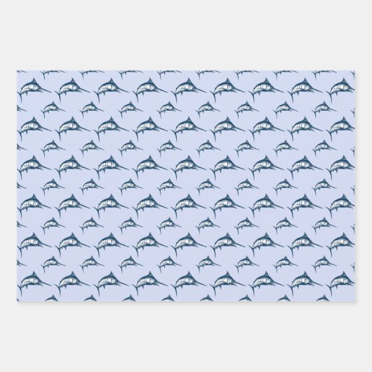 Marlin Pattern Geschenkpapier Set (Vorderseite)