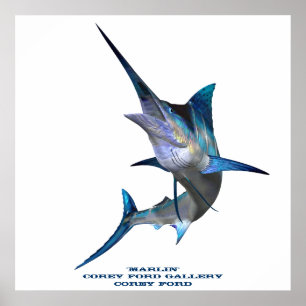 Marlin Print Poster