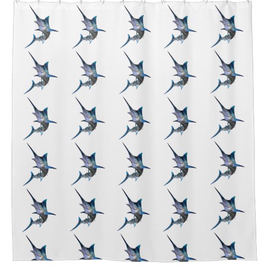 Marlin Profil Duschvorhang (Vorderseite)