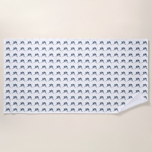 Marlin Profile Beach Handtuch (Vorderseite)